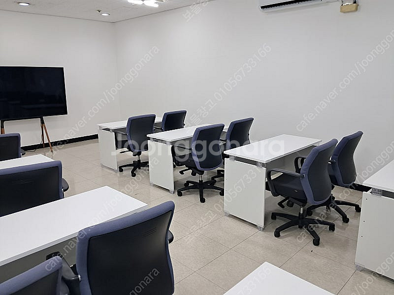 2인용 책상 (높낮이 바퀴의자도 있어요)--2