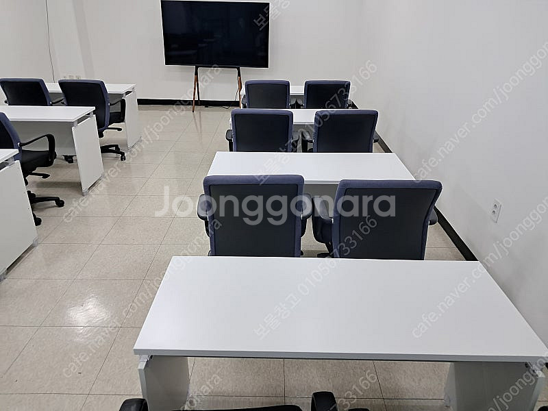 2인용 책상 (높낮이 바퀴의자도 있어요)--3