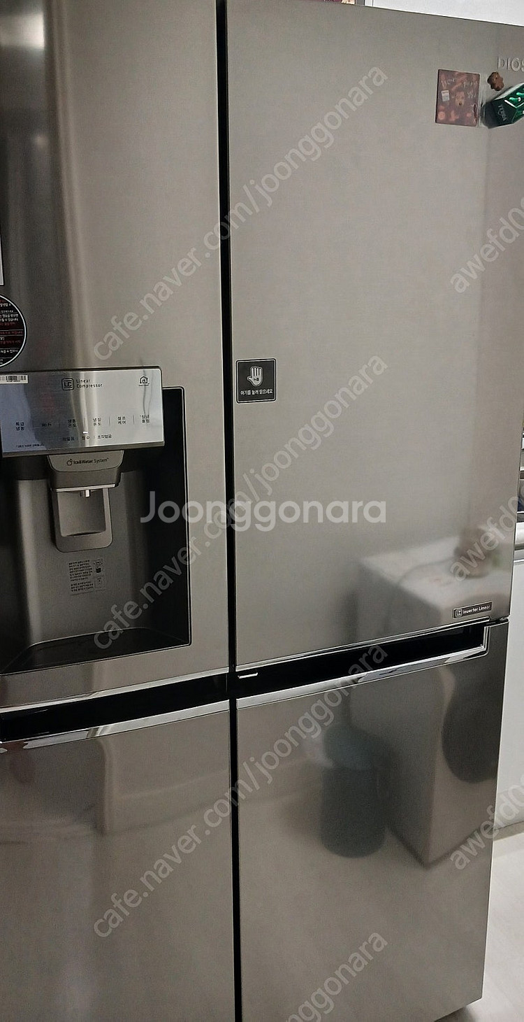 LG전자 냉장고 모델명: j812s35 (정수기탑재냉장...--0