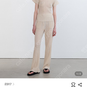 르917 PLEATS MOCKNECK SHORT SLEEVE TOP [LIGHT BEIGE] 36