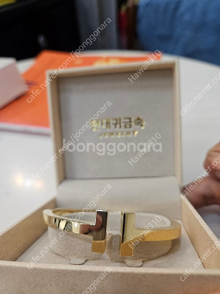 18k 티파니 스퀘어 팔찌 9.5돈 길이20cm 1돈당...--0