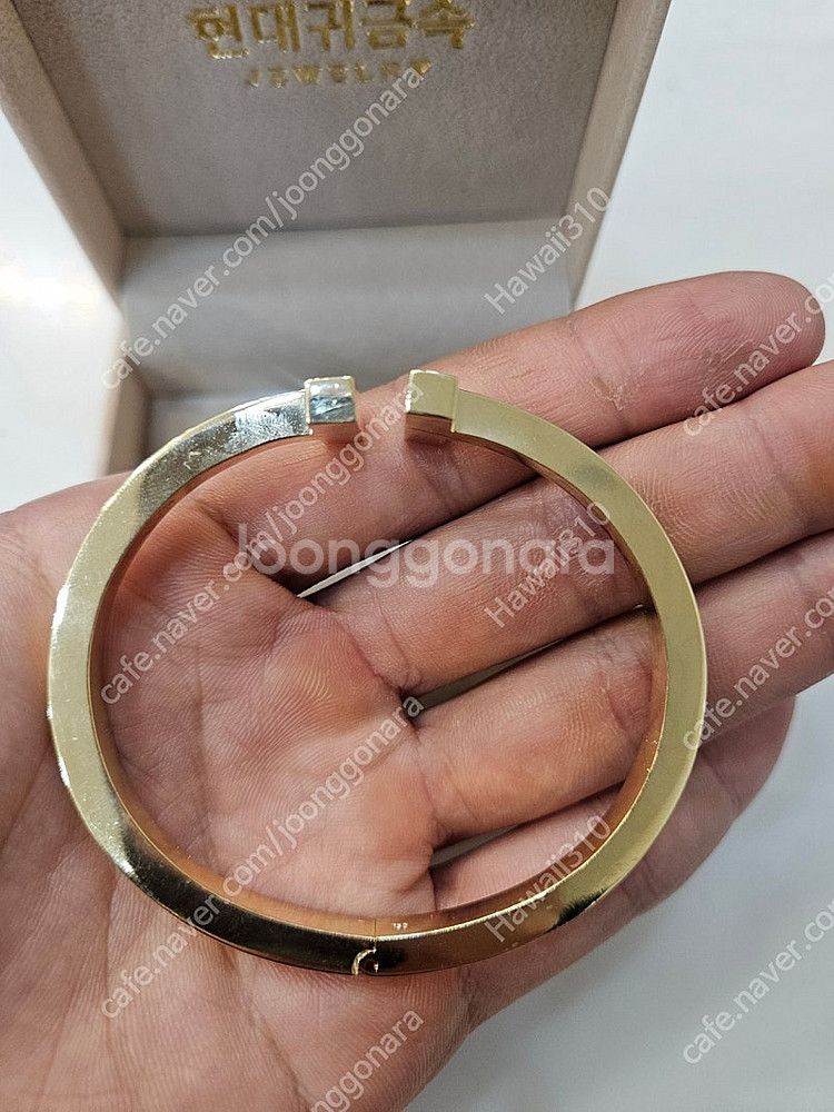 18k 티파니 스퀘어 팔찌 9.5돈 길이20cm 1돈당...--1