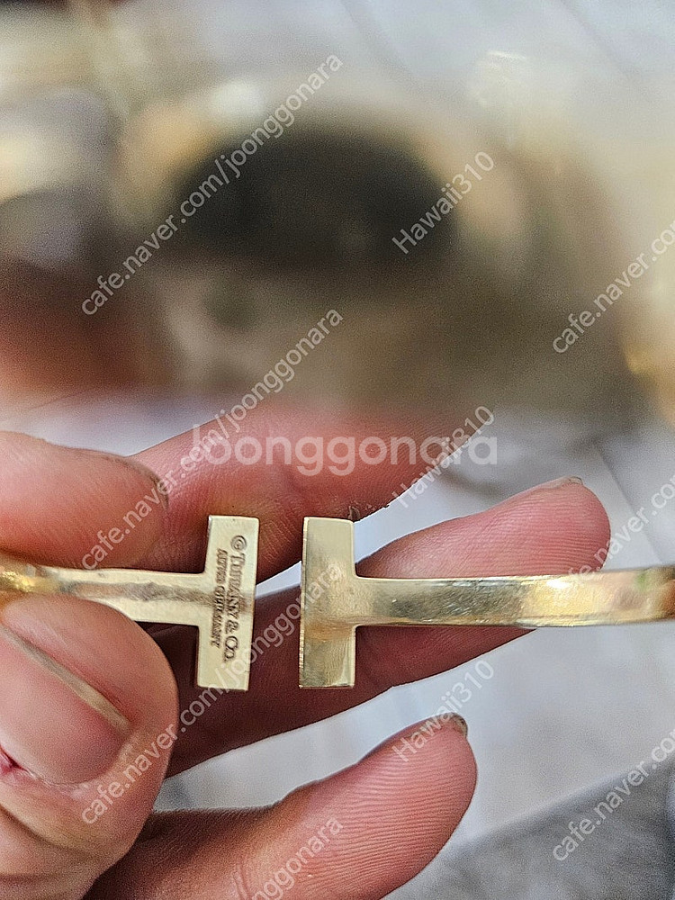 18k 티파니 스퀘어 팔찌 9.5돈 길이20cm 1돈당...--2