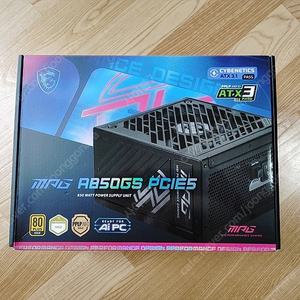 신제품 MSI MPG A850GS 80PLUS골드 풀모듈러 ATX 3.1 파워서플라이
