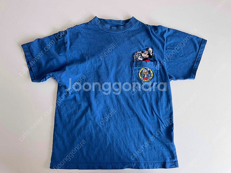 90s 디즈니스토어 빈티지 미키마우스 도날드덕 포켓 티...--1