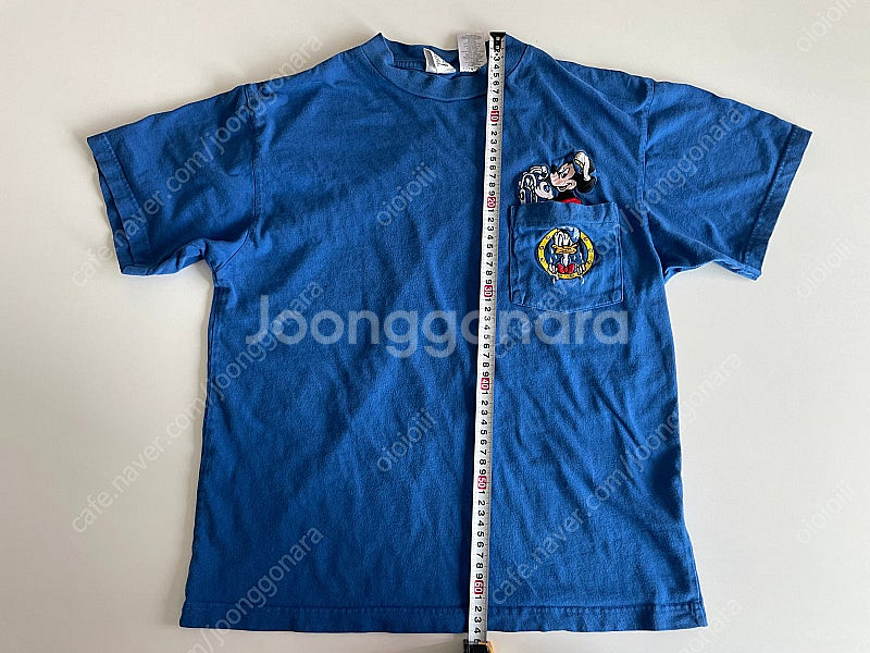 90s 디즈니스토어 빈티지 미키마우스 도날드덕 포켓 티...--6