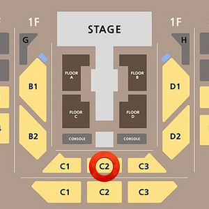 [토요일] 정용화 콘서트 1층 C2구역 1석, 2연석 정가양도