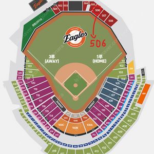 7/25(금) 한화 vs SSG 외야지정석 3연석(통로)