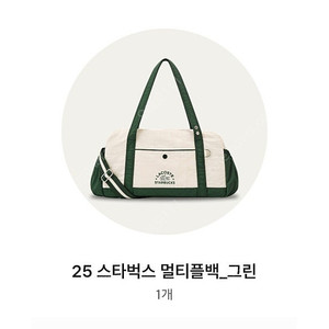 스타벅스 프리퀀시 멀티플백 그린