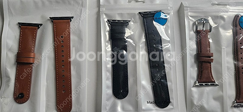 미사용 애플워치 38 40 41 가죽 스트랩 3개 일괄...--2
