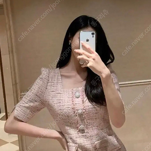 반팔 트위드 원피스