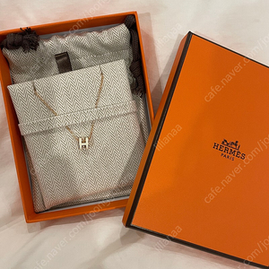에르메스 목걸이 미니 팝아슈 펜던트 Hermes Mini Pop H pendant<블랑컬러/로즈골드체인> 새상품
