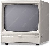 샤프 9인치 흑백 CRT 모니터--0