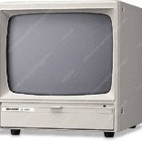 샤프 9인치 흑백 CRT 모니터