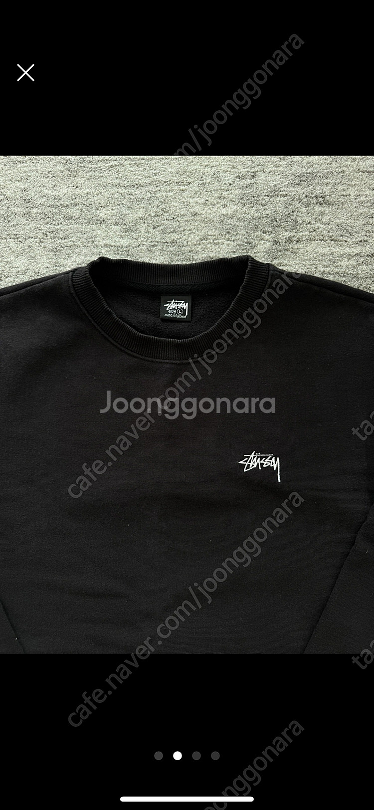Stussy 스투시 워시드 블랙 맨투맨 L--1