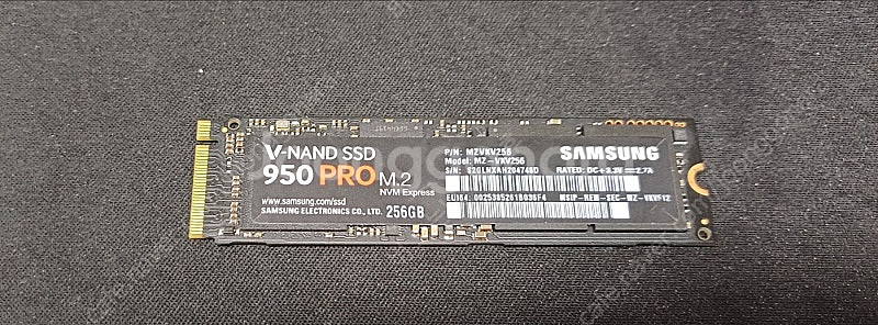 중고 m2 ssd256g 삼성 950pro nvme--0