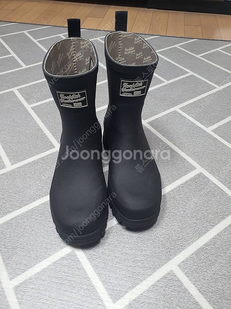 락피쉬웨더웨어 플랫폼 미들 레인 부츠 블랙 신품급--4