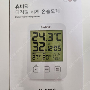 [새상품] 휴비딕 디지털 시계 온습도계 HT-7 화이트