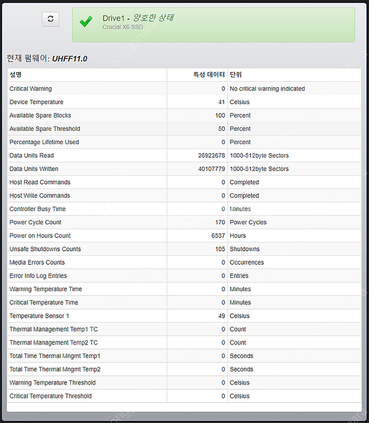 [팝니다] 크루셜 X6 2TB 외장SSD 팝니다.--2