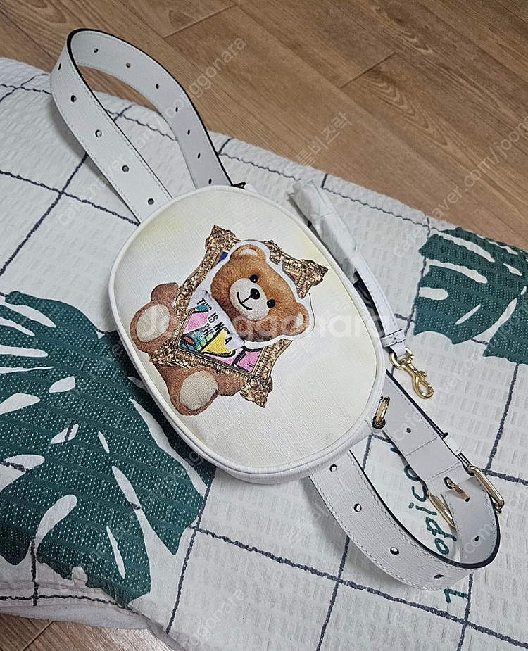 새제품 모스키노 테디베어 곰돌이 벨트백 힙색 스트랩 숄...--1
