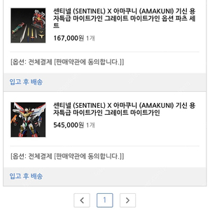 아마쿠니 기신 마이트가인 옵션 세트 외