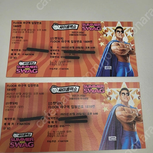 7월 20일 일요일 싸이 콘서트 티켓 2장