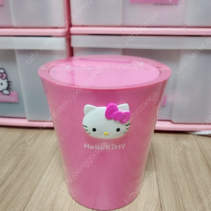 헬로키티 고전 입체 얼굴 보관함 키티 휴지통