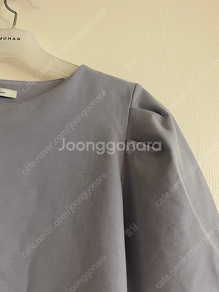 제이엘프 퍼프 반팔 티셔츠 모한 언밸런스 실켓 탑 민트...--2