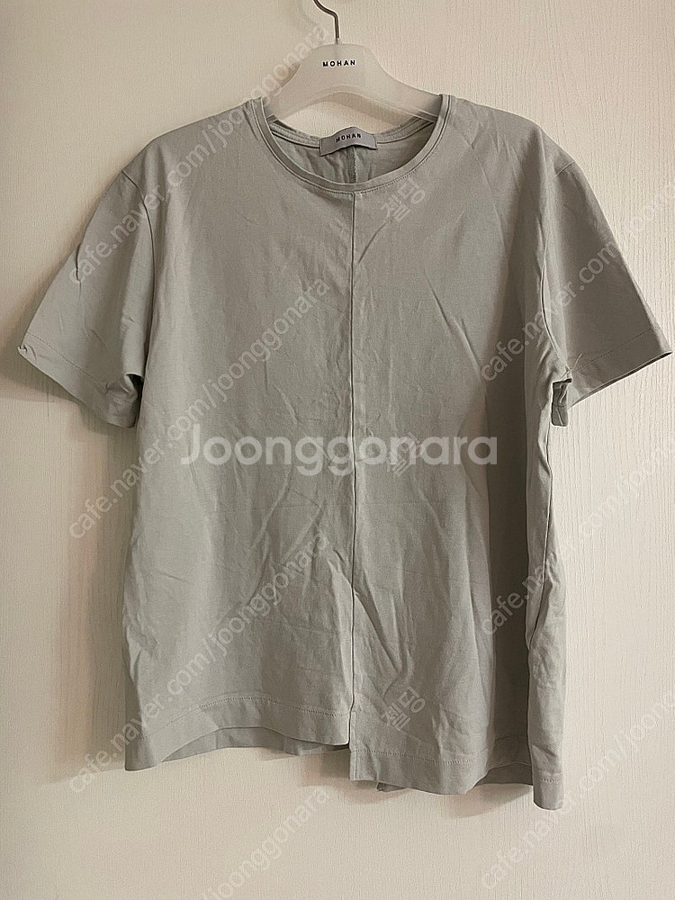 제이엘프 퍼프 반팔 티셔츠 모한 언밸런스 실켓 탑 민트...--4