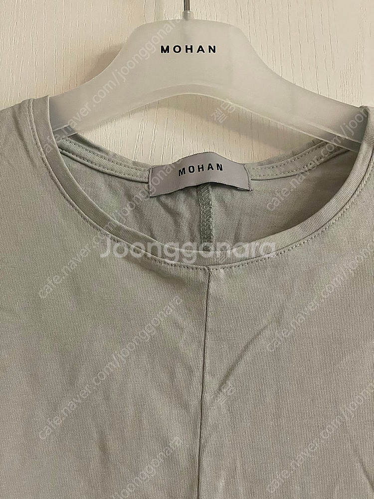 제이엘프 퍼프 반팔 티셔츠 모한 언밸런스 실켓 탑 민트...--5