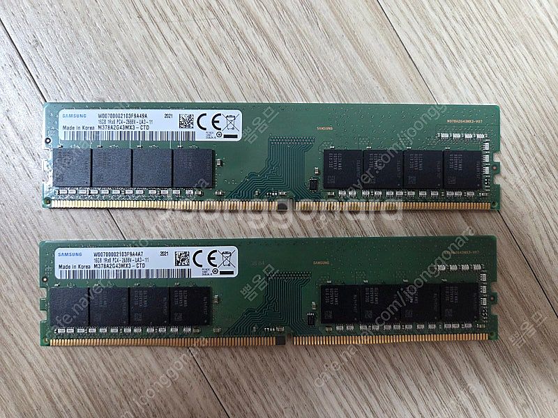 삼성 ram ddr4 32gb(16gb 2개) 팝니다.--0