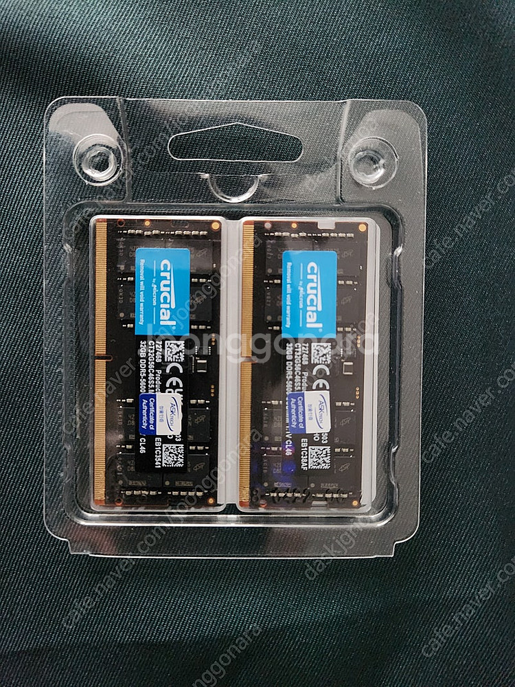 노트북램 마이크론 DDR5 5600 32G 2개 (64...--0