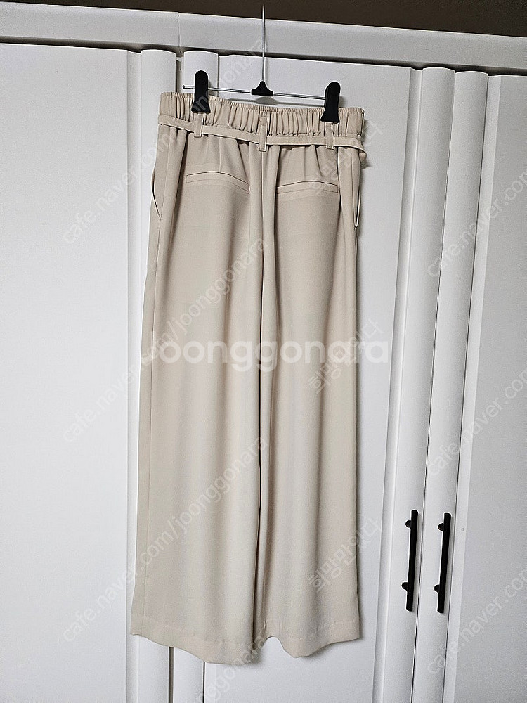 SJSJ 벨티드 투턱 와이드팬츠--3