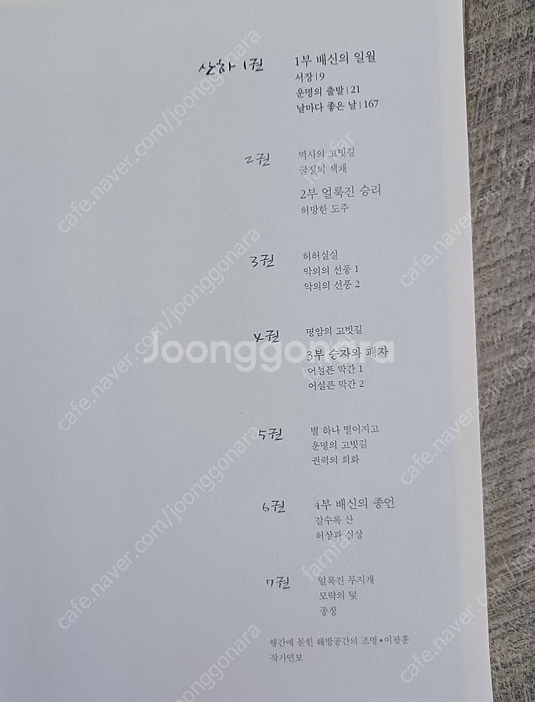 이병주 소설, 산하(山河) 전권 (1-7권)... 4....--2