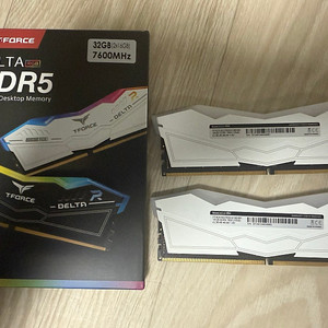 TeamGroup T-Force DDR5-7600 CL36 Delta RGB 화이트 패키지(32GB(16Gx2))