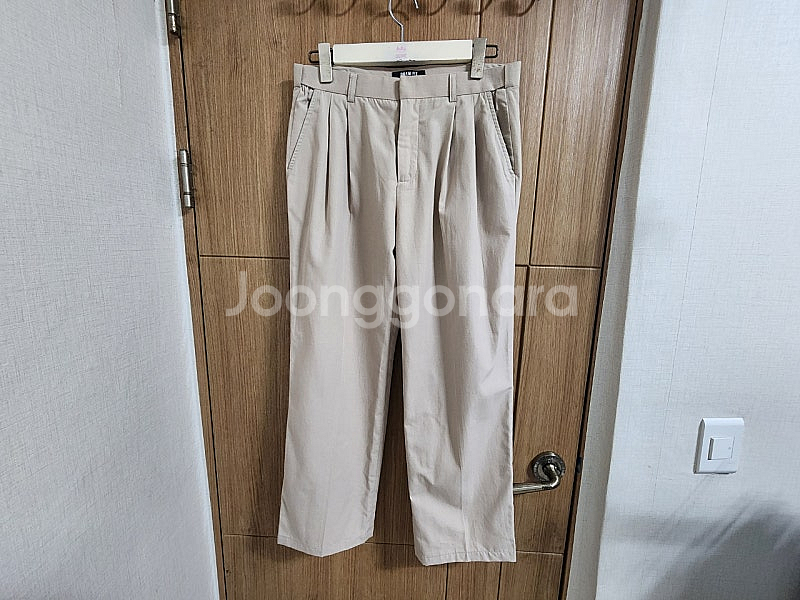 (M)드로우핏 히든밴딩 핀턱 린넨 팬츠--0