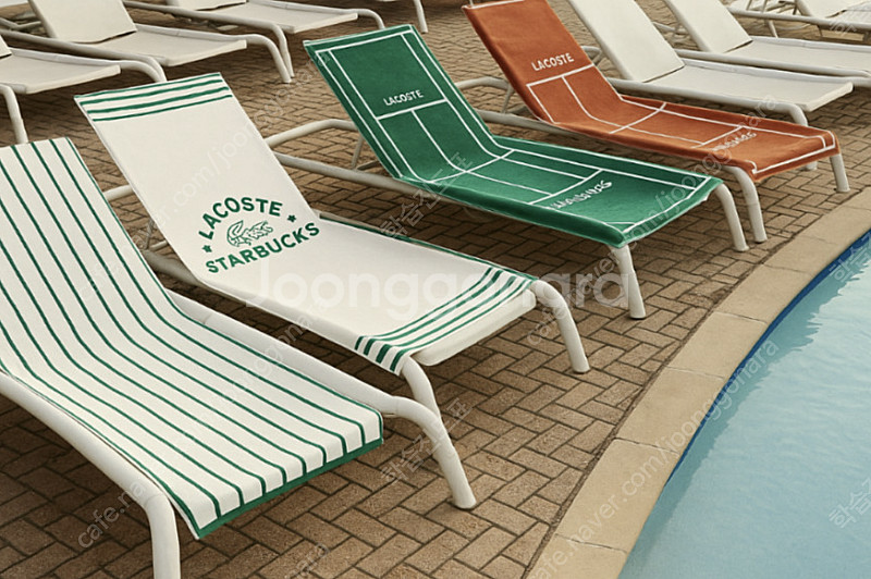 스타벅스 라코스테 그린가방 1개 / 트렌타올 수건 스트라이프, 그린 있습니다--1