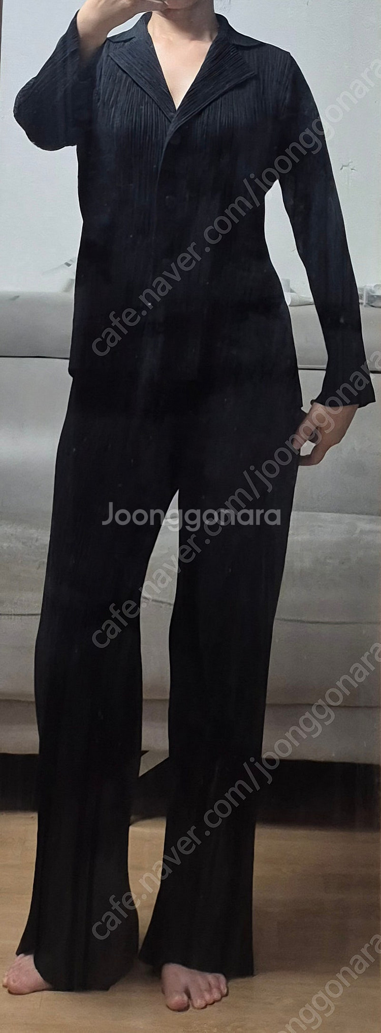 정품 이세이미야케 FETE 플리츠플리즈 해칭플리츠 블레...--8