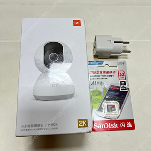 샤오미 웹캠 새제품, sd 카드 새제품, 220v 변환 콘센트
