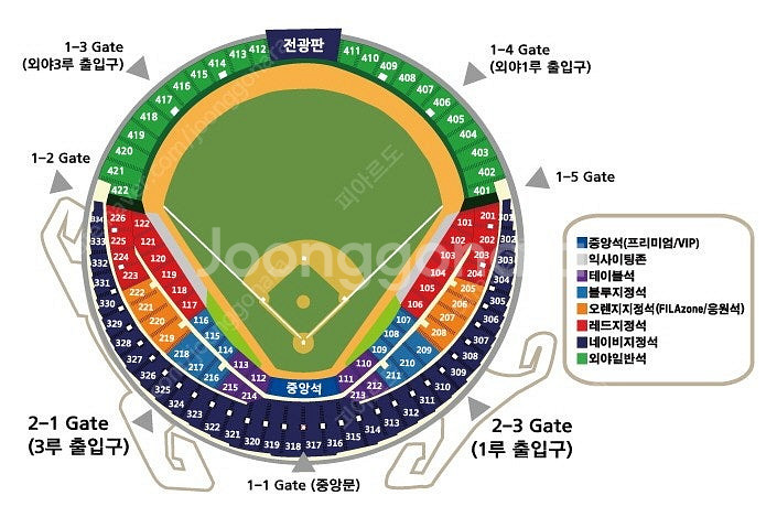07월 22일(화) 한화 vs 두산베어스 네이비 328...--0