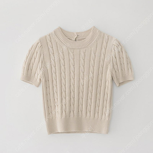 (새상품)노멜렛 Montblanc half cable knit - ash cream (size 1)