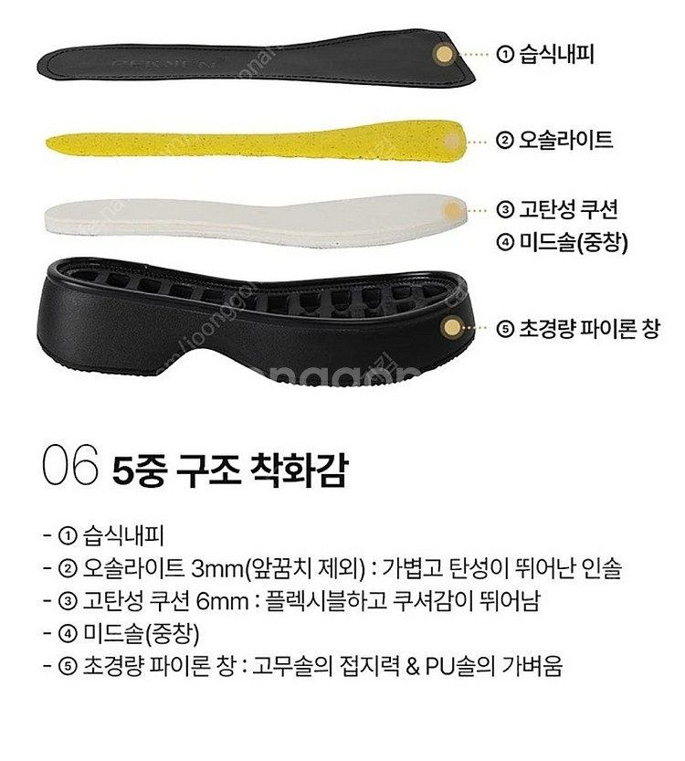 [REKKEN]렉켄 플랫폼 쿠션 샌들 (블랙 235)--6