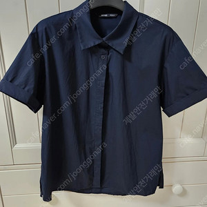 미쏘 루즈핏 반팔 셔츠 네이비 S사이즈