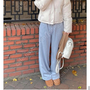 융기모 코듀로이 와이드 트레이 닝 밴딩 팬츠 소라바지