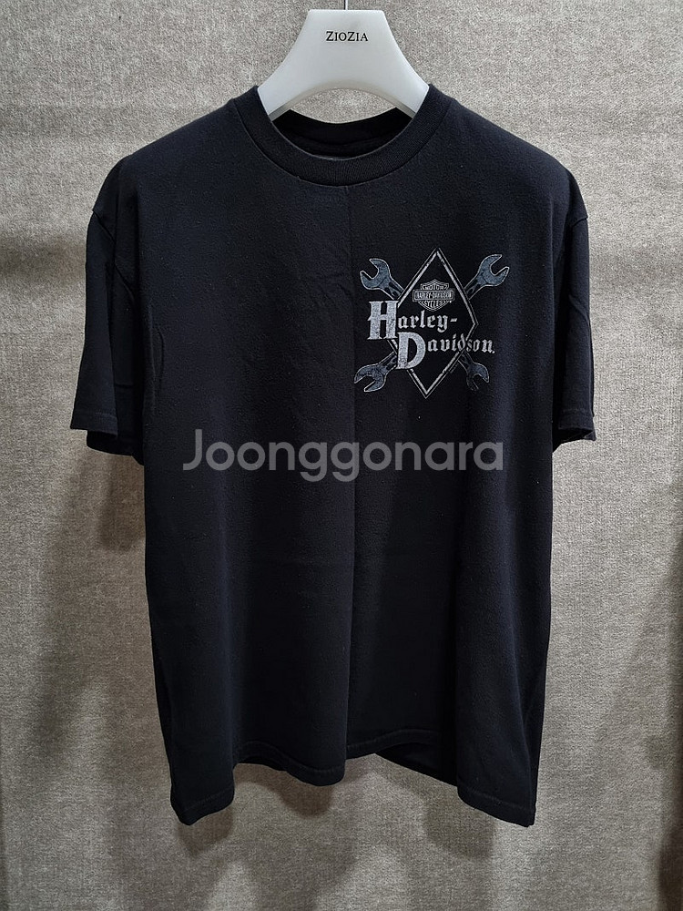 남성 XL 할리데이비슨 반팔 오토바이 바이크 성조기 반...--0