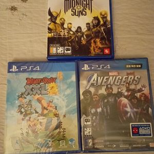 ps5마블 미드나잇선즈,ps4마블 어벤져스(미개봉),아스테릭스(미개봉) 일괄