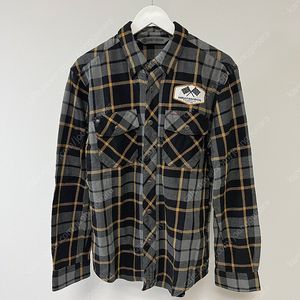 [S] 할리데이비슨 모터사이클 패치 자수 플란넬 체크 셔츠 판매합니다