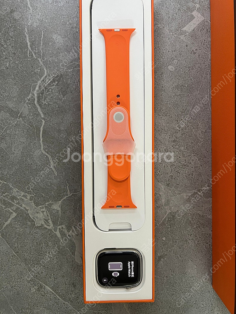 애플워치7 에르메스 45mm 셀룰러 그리고 오랑쥬 새제...--4