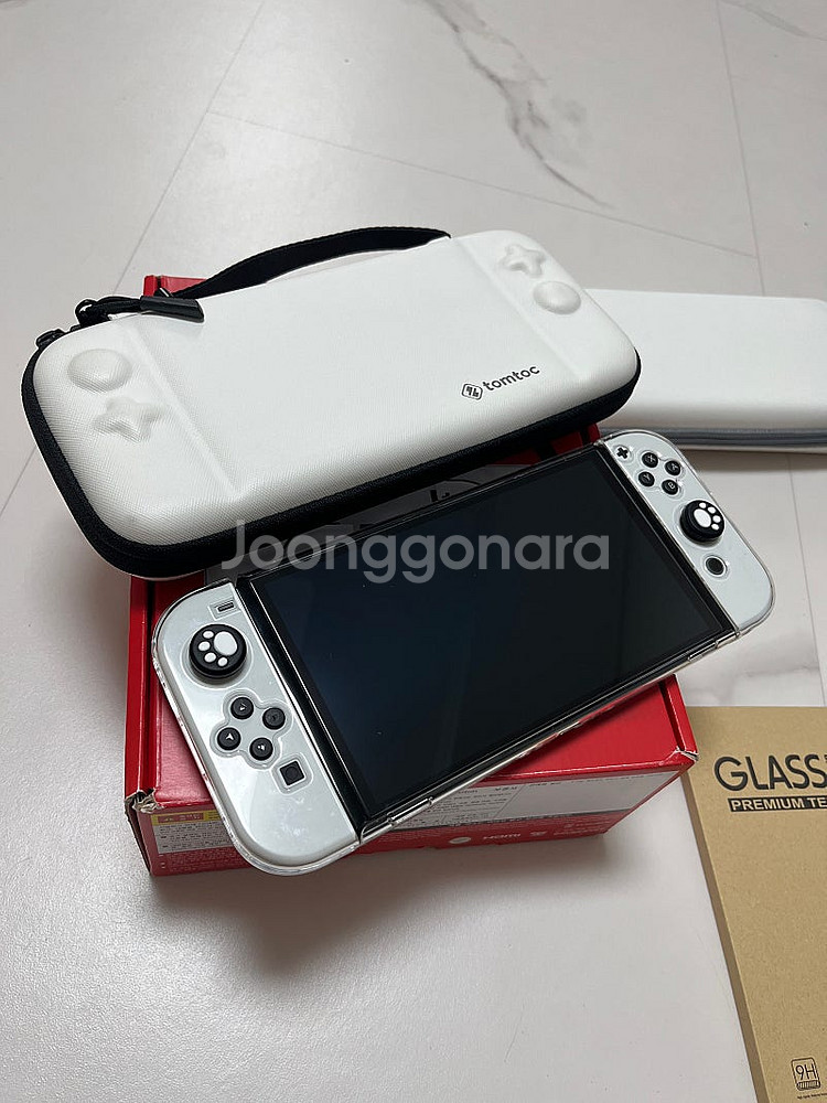 닌텐도 스위치1 oled + 탐탁 파우치--1