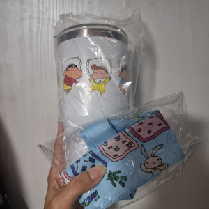 세븐일레븐 짱구텀블러+캐리어 / 짱구간식용기 일괄